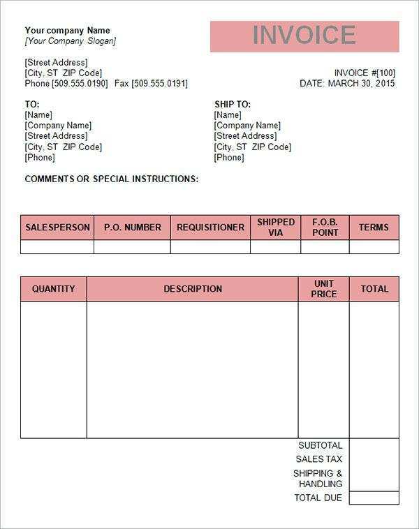 66 The Best Tax Invoice Template In Word For Free with Tax Invoice Template In Word