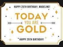 66 Visiting Golden Birthday Card Template for Ms Word with Golden Birthday Card Template