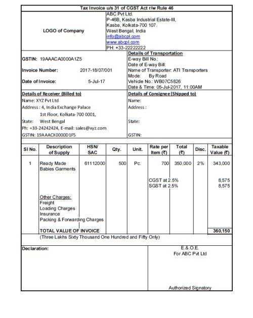 66 Visiting Tax Invoice Format Under Gst With Stunning Design for Tax Invoice Format Under Gst