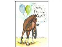 67 Adding Birthday Card Template Horse Templates by Birthday Card Template Horse