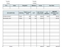 Gst Hotel Invoice Template