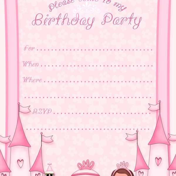 67 Best Birthday Invitation Card Template For Girl Maker with Birthday Invitation Card Template For Girl