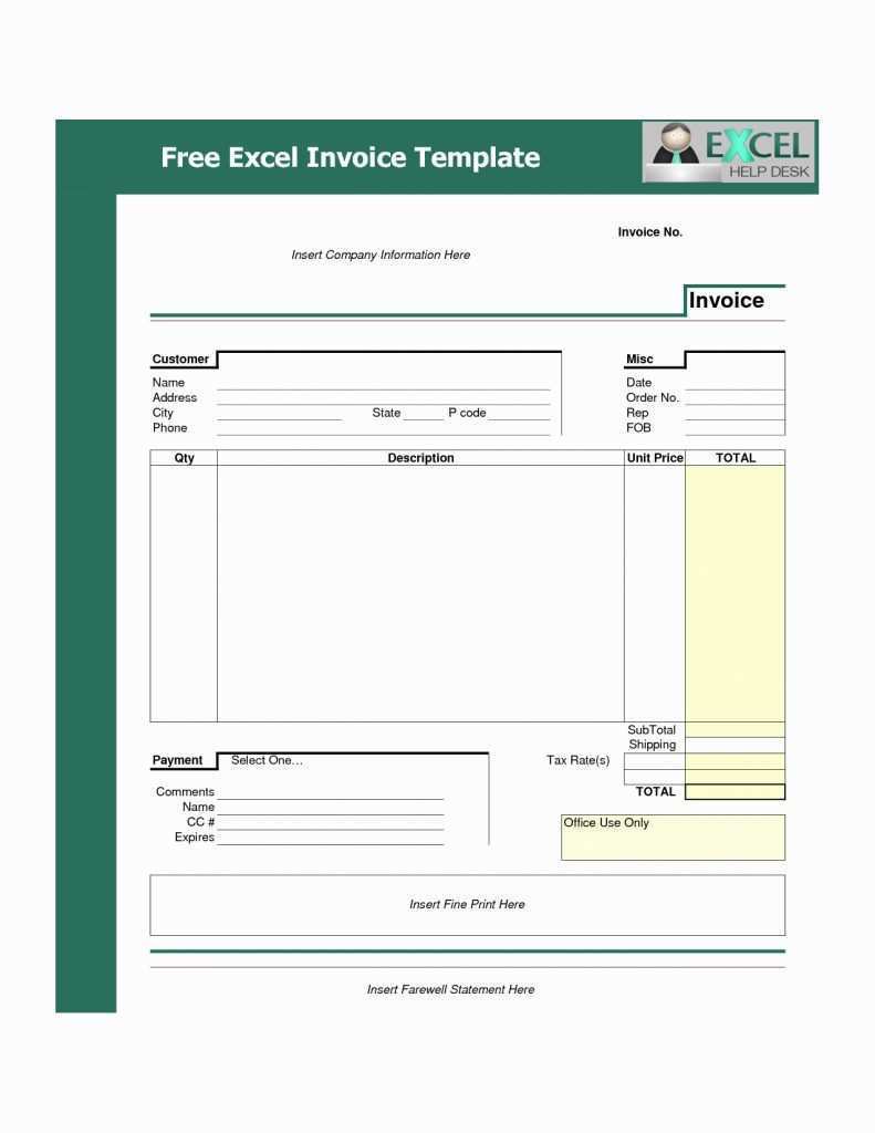 67 Blank Employee Invoice Template Excel Maker with Employee Invoice Template Excel