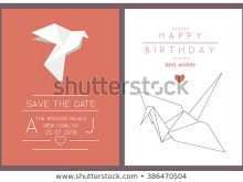 Origami Birthday Card Template