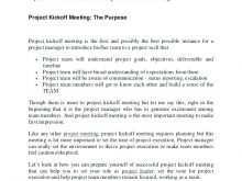 67 Blank Project Kickoff Agenda Template PSD File with Project Kickoff Agenda Template
