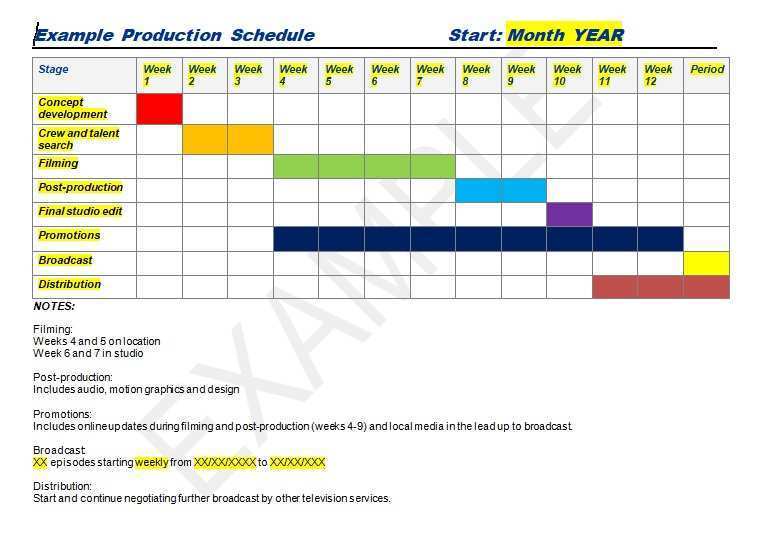 67 Create Studio Production Schedule Template in Photoshop with Studio Production Schedule Template