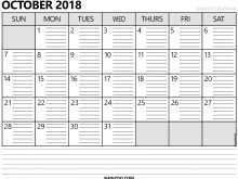 67 Creating Daily Calendar Template October 2018 Templates by Daily Calendar Template October 2018