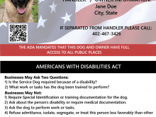 67 Creating Free Printable Service Dog Id Card Template in Word with Free Printable Service Dog Id Card Template