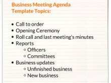 67 Creating Meeting Agenda Template New Business in Word for Meeting Agenda Template New Business