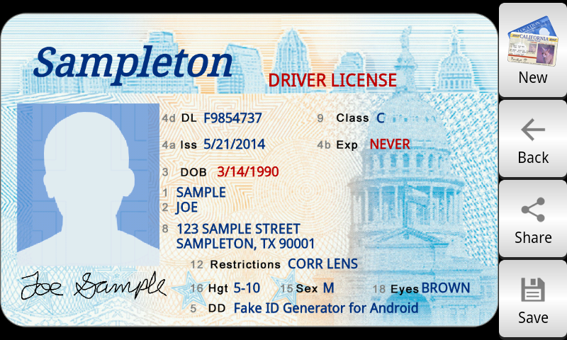 Free Printable Fake Id Cards