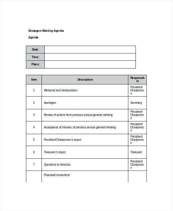 67 Creative Recruitment Meeting Agenda Template in Word for Recruitment Meeting Agenda Template