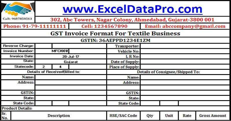 67 Customize Invoice Format For Garments Formating with Invoice Format For Garments
