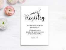 67 Customize Our Free Wedding Registry Card Templates With Stunning Design by Wedding Registry Card Templates