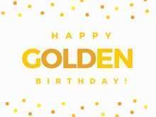 67 Free Golden Birthday Card Template For Free for Golden Birthday Card Template