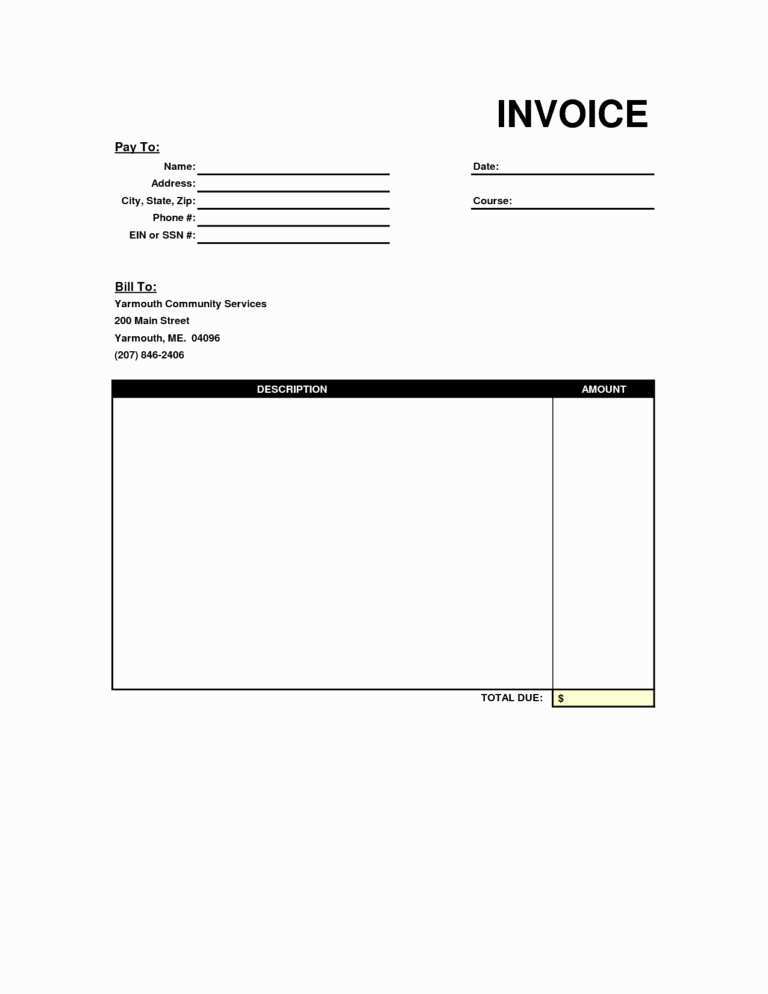 A simple yet amusing invoice template