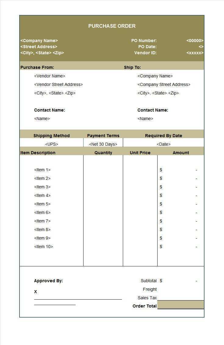 Invoice Template For Openoffice Free