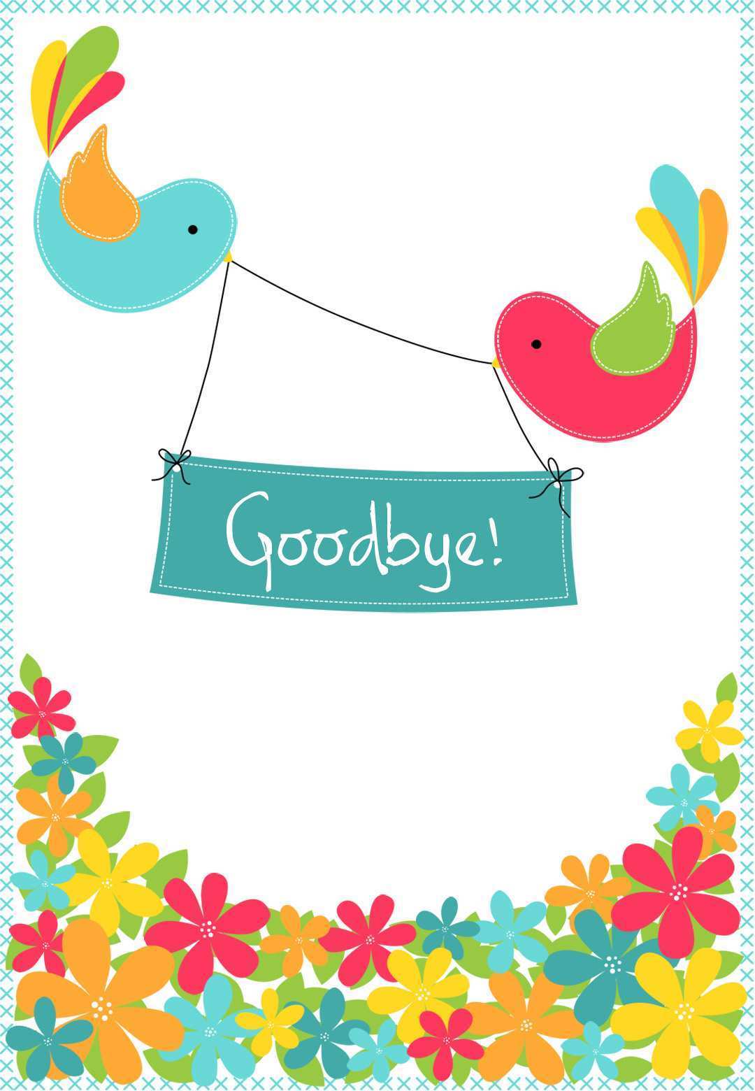 22 Printable Free Farewell Greeting Card Templates For Free with Regarding Goodbye Card Template
