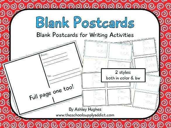 67 Report Postcard Activity Template Now for Postcard Activity Template