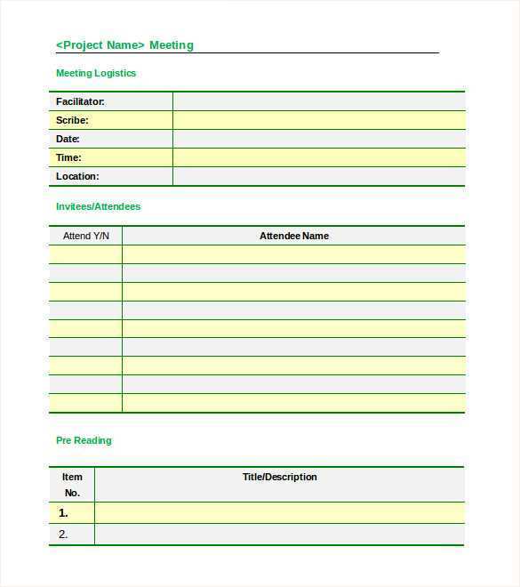 67 Standard Meeting Agenda Template Minutes for Ms Word with Meeting ...