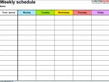 Class Schedule Template Word