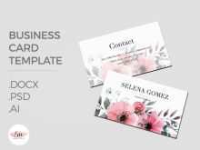 67 The Best Floral Business Card Template Psd in Word with Floral Business Card Template Psd