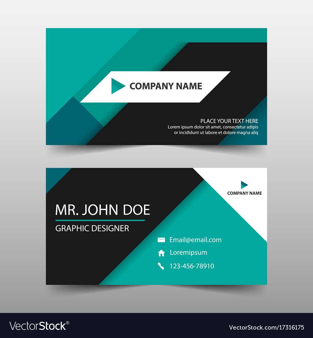 67 Visiting Name Card Template Green PSD File with Name Card Template Green