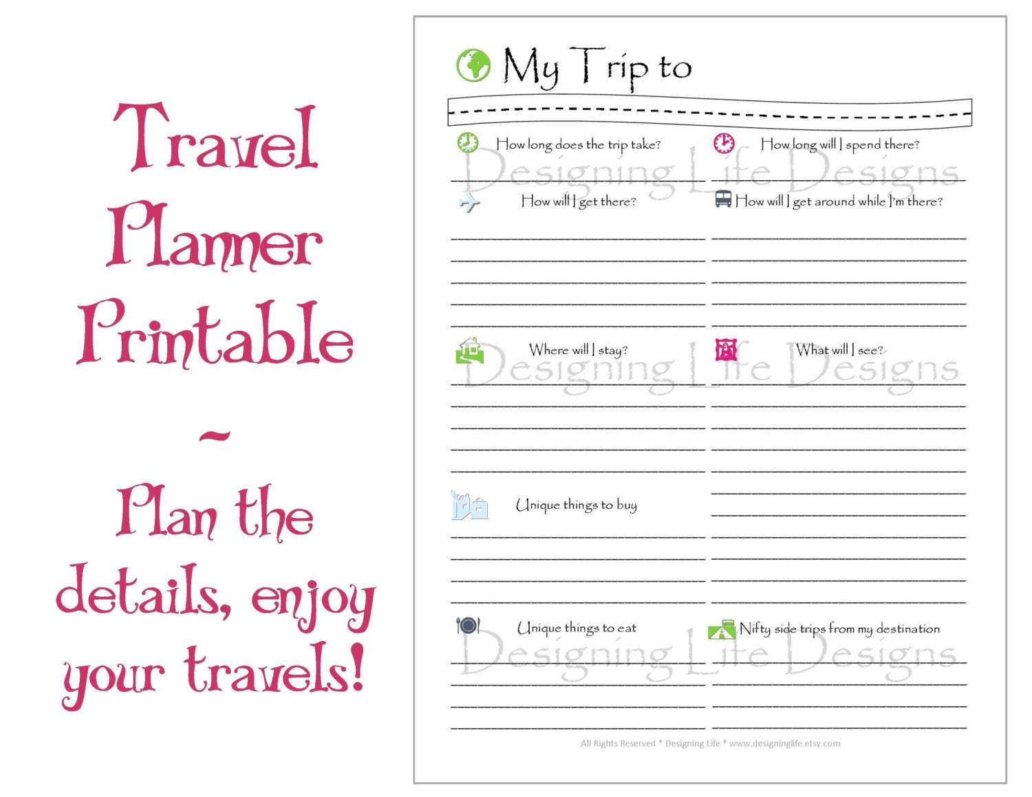 Trip Planner Template Word from legaldbol.com