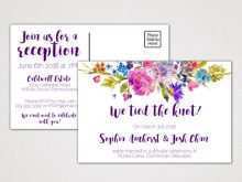 68 Adding Postcard Template Reception With Stunning Design for Postcard Template Reception