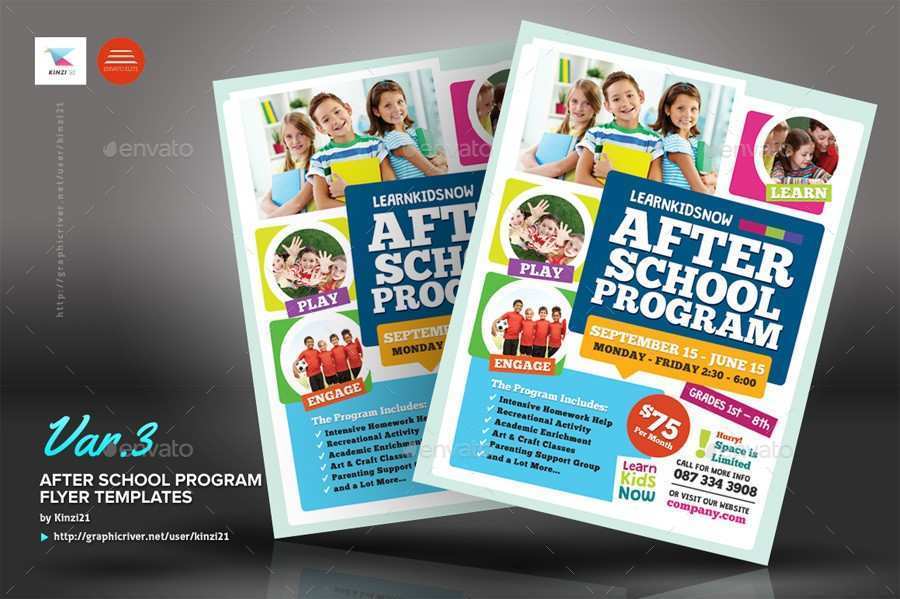 68 Create After School Care Flyer Templates for Ms Word with After School Care Flyer Templates