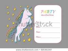 68 Create Invitation Card Template Unicorn in Word with Invitation Card Template Unicorn