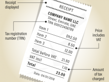 Vat Invoice Format As Per Fta