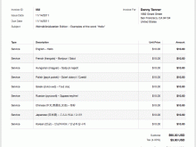 Online Contractor Invoice Template