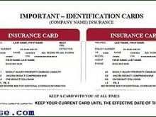 68 Format Printable Insurance Card Template Now with Printable Insurance Card Template