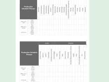 Simple Production Schedule Template