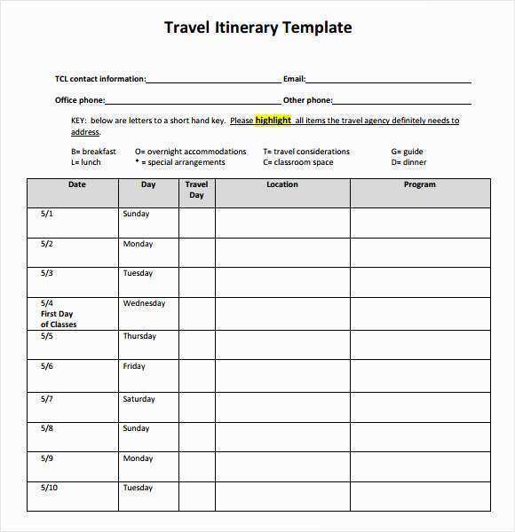 68 Format Travel Itinerary Template Pdf Maker for Travel Itinerary Template Pdf