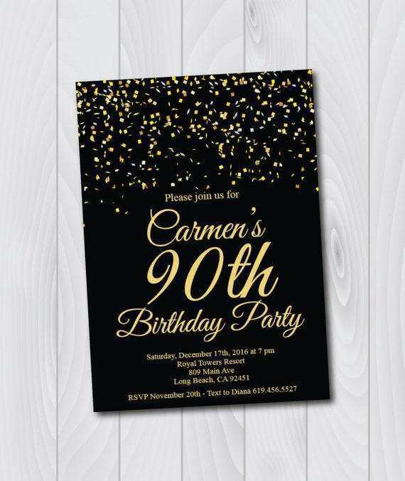 68 Free Printable 90th Birthday Card Template Download With 90th Birthday Card Template Cards Design Templates