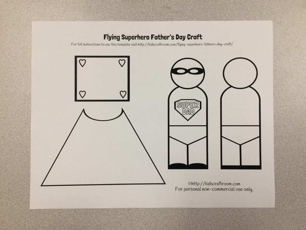 68 Free Printable Superhero Father S Day Card Template Photo by