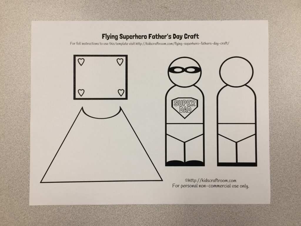 68 Free Printable Superhero Father S Day Card Template Photo By 