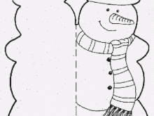 Christmas Card Template For Colouring