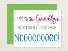 68 How To Create Goodbye Card Template Printable Maker for Goodbye Card Template Printable