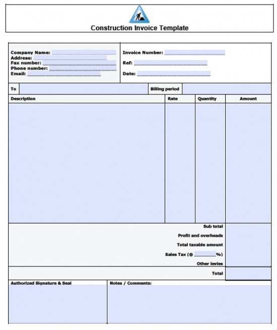 68 Online Construction Company Invoice Template Excel Now by Construction Company Invoice Template Excel
