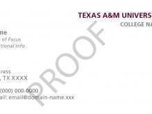 68 Printable Business Card Template University Now for Business Card Template University