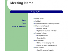 68 Printable Meeting Agenda Template With Calendar in Word for Meeting Agenda Template With Calendar