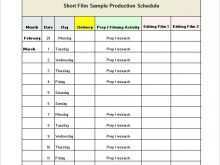 68 Report Production Schedule Template For Film for Ms Word by Production Schedule Template For Film