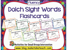 68 Standard Dolch Sight Word Flash Card Template Photo for Dolch Sight Word Flash Card Template