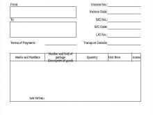 Hotel Pro Forma Invoice Template