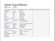 Travel Itinerary Template Xls