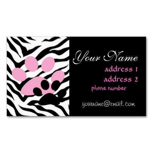 68 Visiting Business Card Template Paw Print in Photoshop for Business Card Template Paw Print