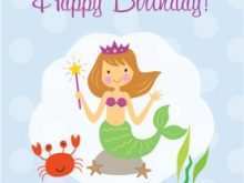 68 Visiting Mermaid Birthday Card Template Maker for Mermaid Birthday Card Template
