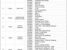 69 Adding Travel Itinerary Template Japan Templates by Travel Itinerary Template Japan
